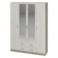 Квадро Шкаф (1600х2200х500) КРАФТ СЕР/КРАФТ БЕЛ, ТВД