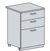 Н 603 Каркас нижнего шкафа с 3 ящ (БЕЛ)