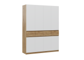 БОСТОН ЛАЙТ Шкаф ШК-004 (4-ств) Корпус-Дуб Крафт золотой,ФасадЛДСП-Белый гладкий