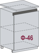 Н 600G Каркас нижнего шкафа (БЕЛ)